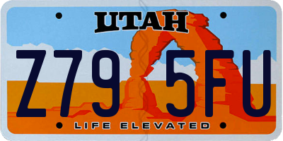 UT license plate Z795FU