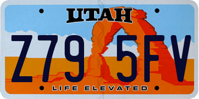 UT license plate Z795FV
