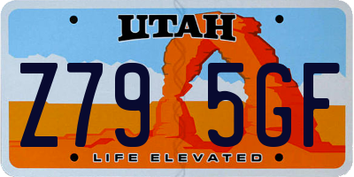 UT license plate Z795GF