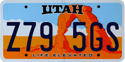 UT license plate Z795GS