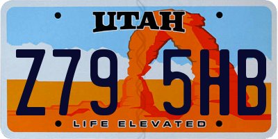 UT license plate Z795HB