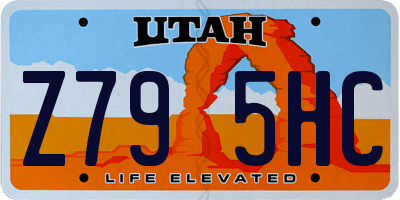 UT license plate Z795HC