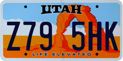 UT license plate Z795HK