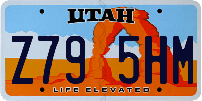 UT license plate Z795HM