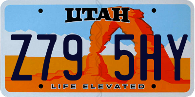 UT license plate Z795HY