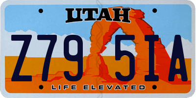 UT license plate Z795IA