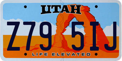 UT license plate Z795IJ