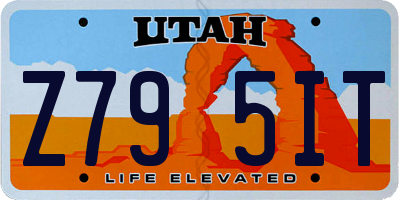 UT license plate Z795IT
