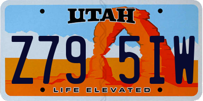 UT license plate Z795IW