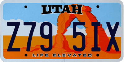 UT license plate Z795IX