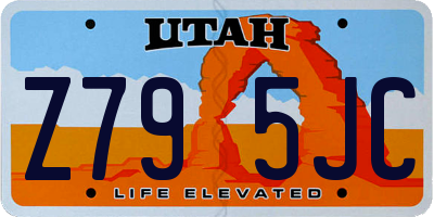 UT license plate Z795JC