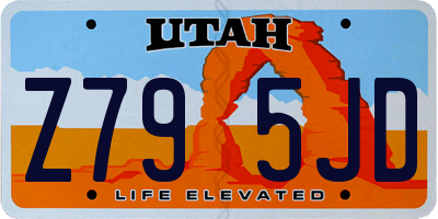 UT license plate Z795JD