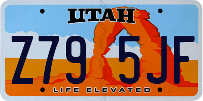 UT license plate Z795JF