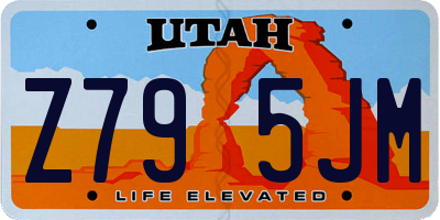 UT license plate Z795JM