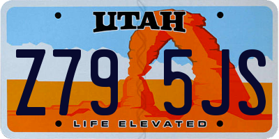 UT license plate Z795JS