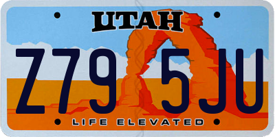 UT license plate Z795JU