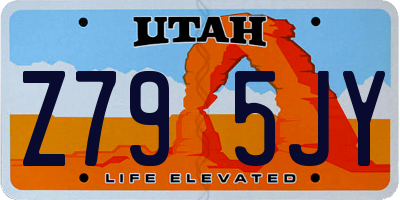 UT license plate Z795JY