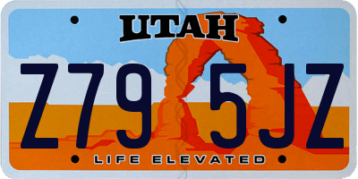UT license plate Z795JZ