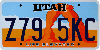 UT license plate Z795KC