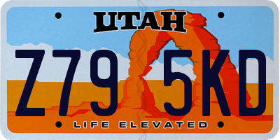 UT license plate Z795KD