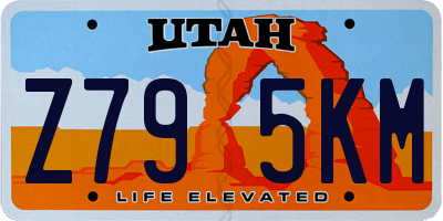 UT license plate Z795KM
