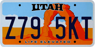 UT license plate Z795KT