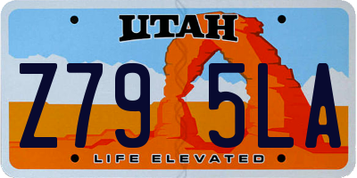 UT license plate Z795LA