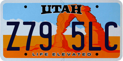 UT license plate Z795LC
