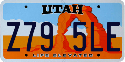 UT license plate Z795LE
