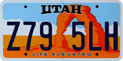UT license plate Z795LH