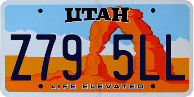 UT license plate Z795LL