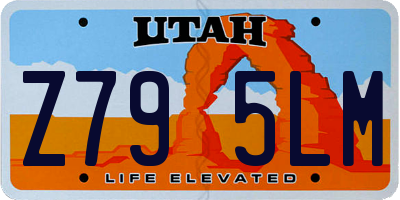 UT license plate Z795LM