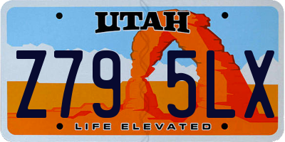 UT license plate Z795LX