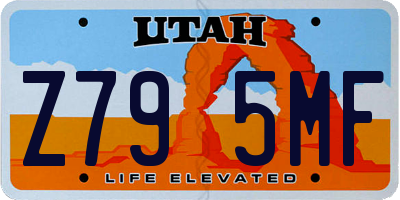 UT license plate Z795MF