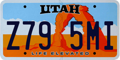 UT license plate Z795MI