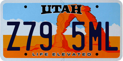 UT license plate Z795ML