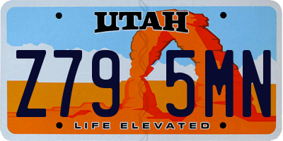 UT license plate Z795MN
