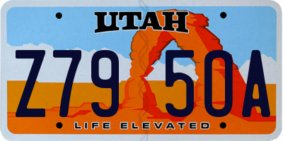UT license plate Z795OA