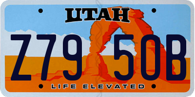 UT license plate Z795OB