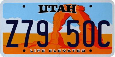 UT license plate Z795OC