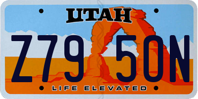 UT license plate Z795ON