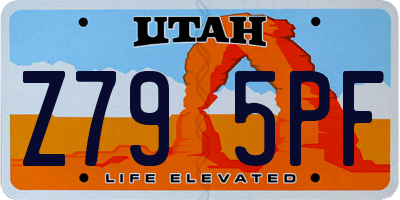 UT license plate Z795PF
