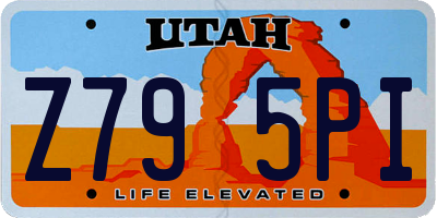 UT license plate Z795PI