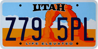 UT license plate Z795PL