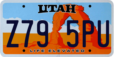 UT license plate Z795PU