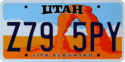 UT license plate Z795PY