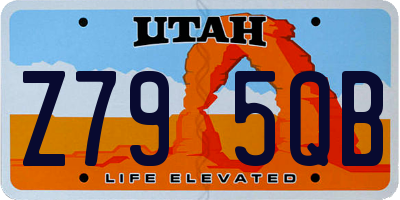UT license plate Z795QB