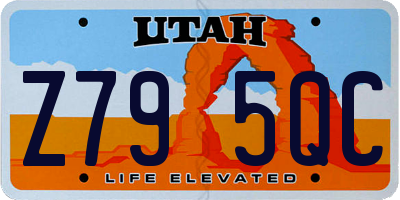 UT license plate Z795QC