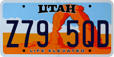 UT license plate Z795QD