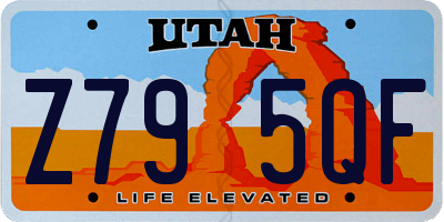 UT license plate Z795QF